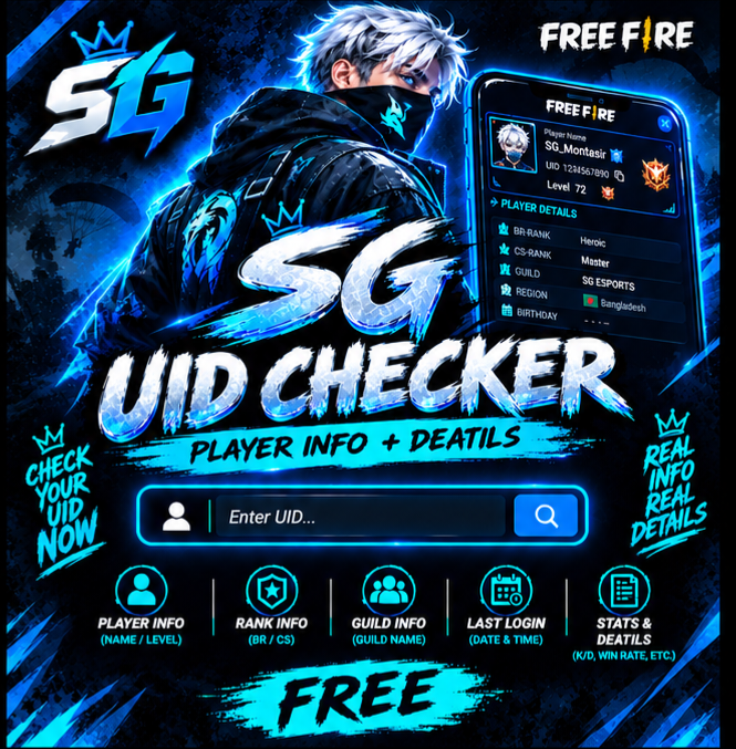 FF UID PLAYER INFO+DETAILS CHECKER